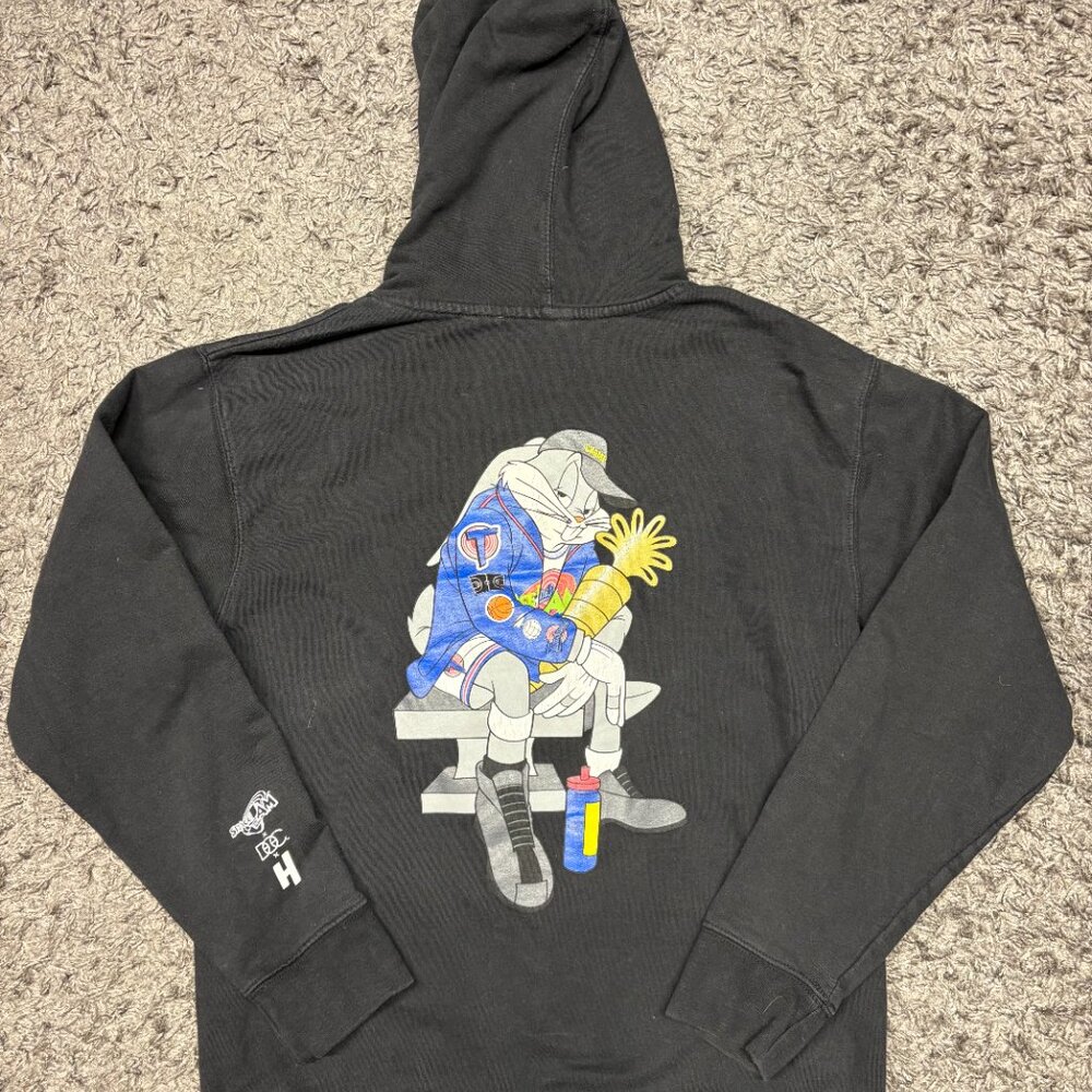 Vintage Space Jam Buggs Bunny Champion MJ Hoodie GV2565 Size Medium Pre-Owned